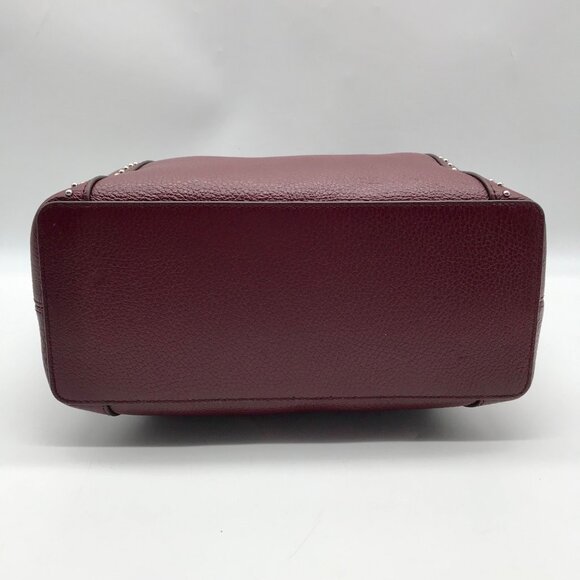 Brighton Burgundy Pebbled Leather Roksanda Satchel Bag - Picture 5 of 11